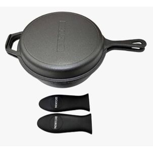 Dutch Oven 26cm 2 Sartenes Hierro Fundido + 2 Grip - Cukin
