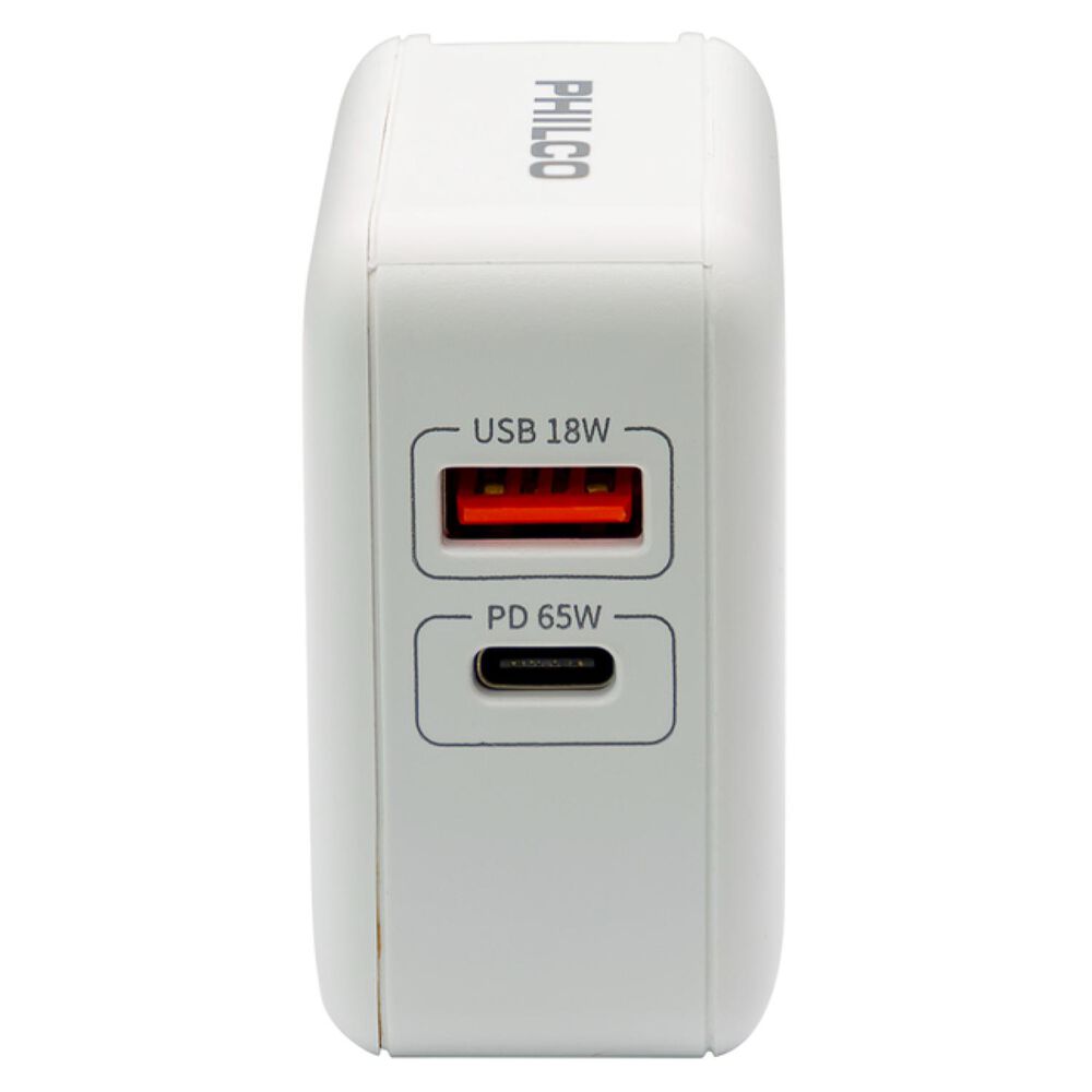Cargador Super Rapido 65w Usb 3.0 Usb C Blanco Qc665 image number 3.0