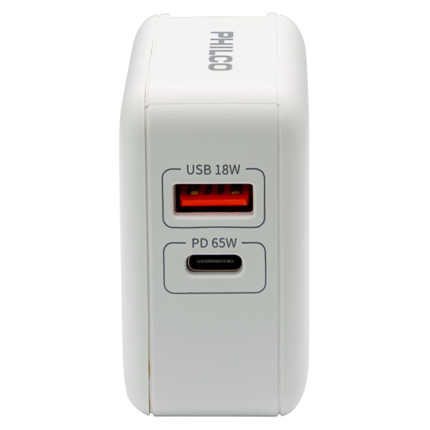 Cargador Super Rapido 65w Usb 3.0 Usb C Blanco Qc665 image number 3.0