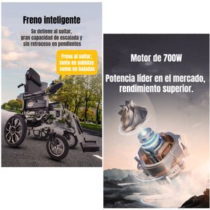 Silla De Ruedas El&eacute;ctrica 700w 18km Plegable Alto Lubabycas