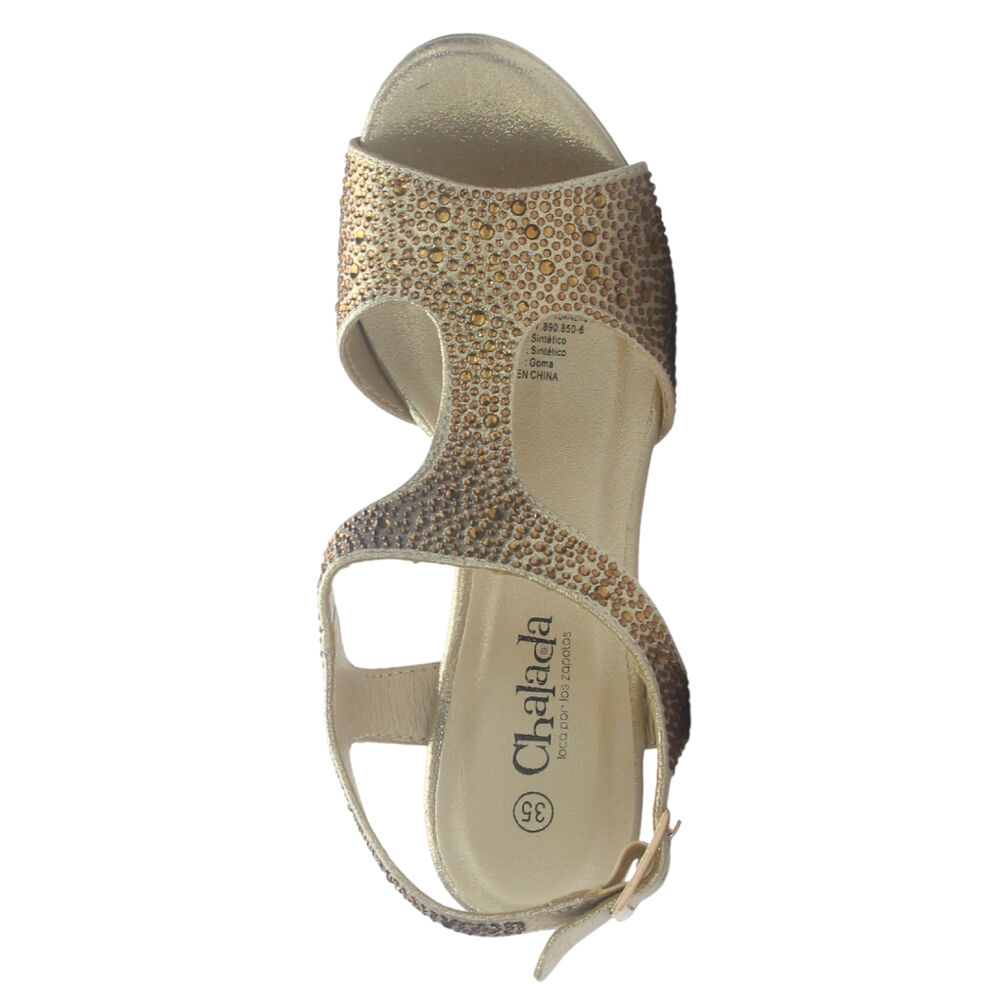 Sandalia Mujer Chalada Cosimo-26 Dorado Casual image number 6.0