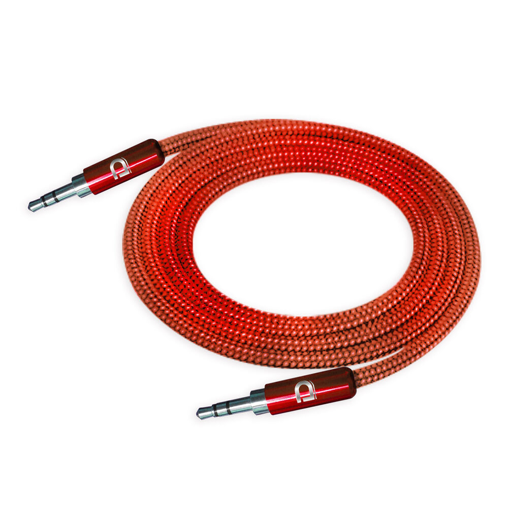 Cable Audio 3.5 A 3.5 Punta Metal Rojo 1 Metro image number 0.0
