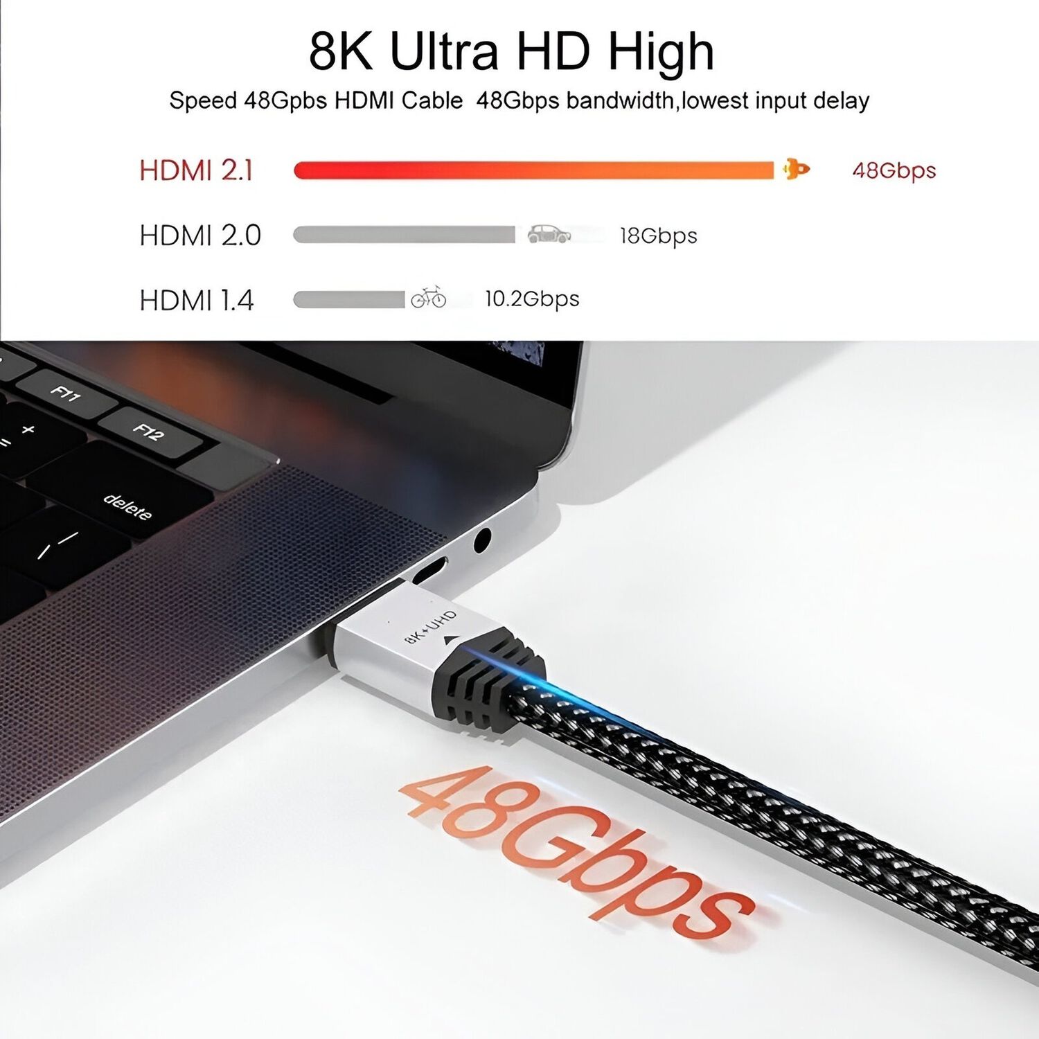 Cable Hdmi Profesional V 2.1 Para 8k / 48 Gbps / 2 Metros image number 9.0