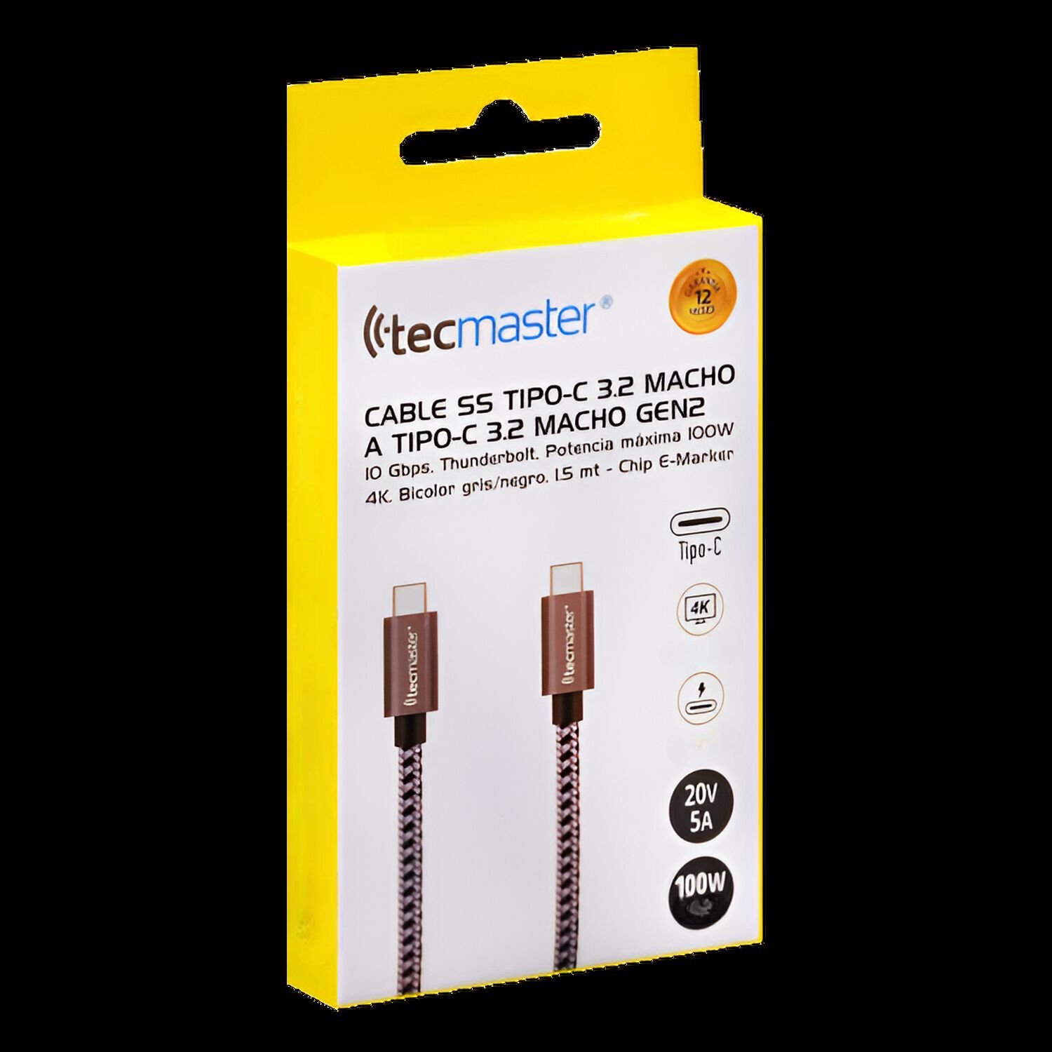 Cable De Datos Type-c 100w 4k Thunderbolt 1.5m Deluxe 200545 image number 2.0