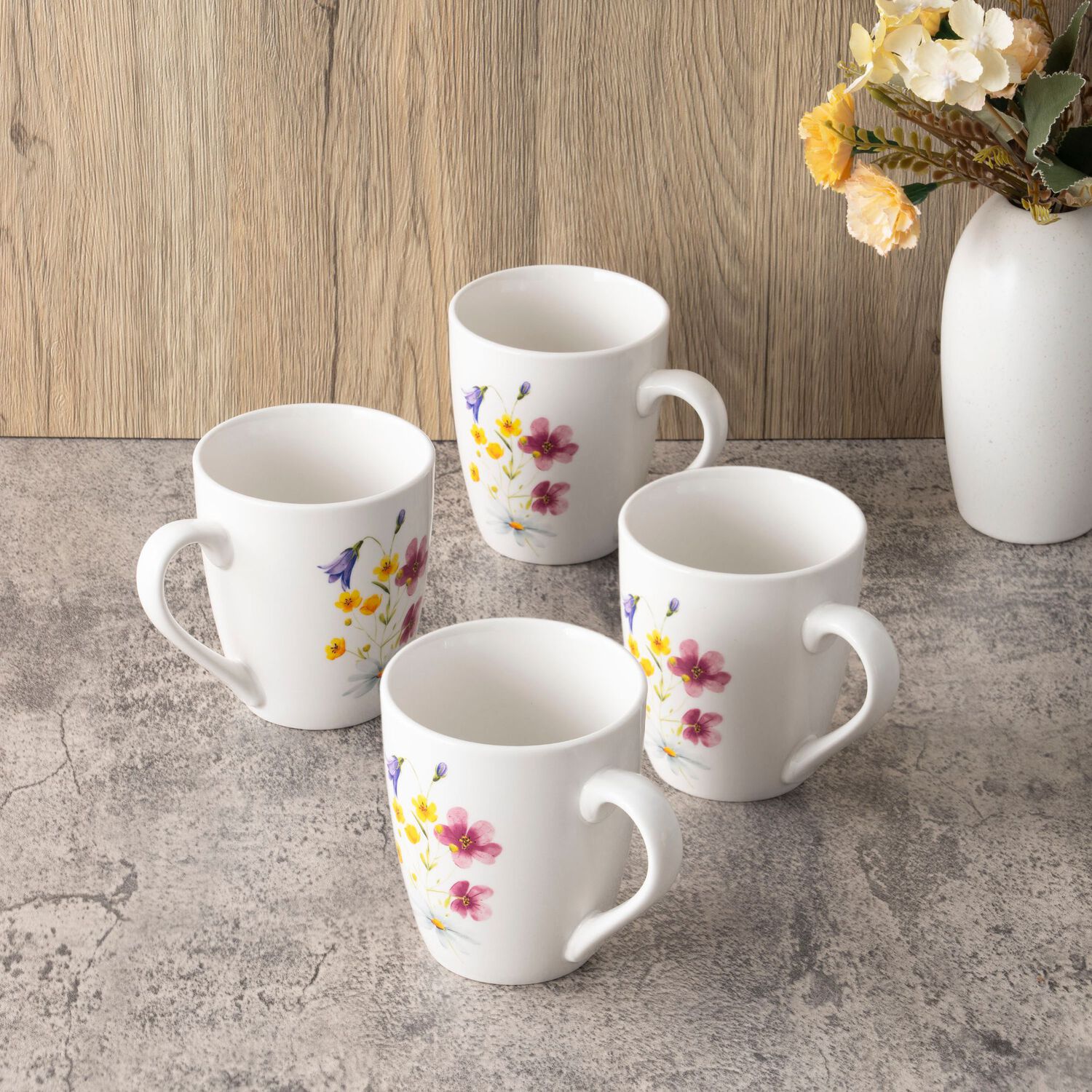 Set De Mug Casaideal Flor / 4 Piezas image number 2.0