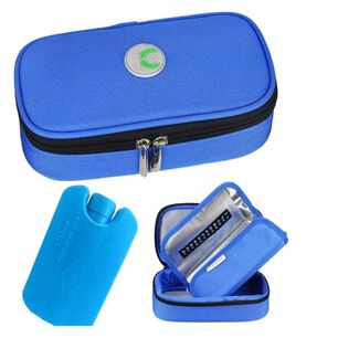 Bolso Estuche De Viaje Cooler Porta Insulina Diab&eacute;ticos Oneder Tela Azul