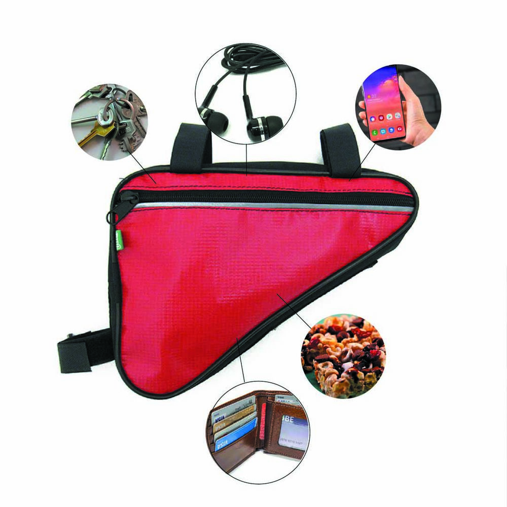 Bolso Triángulo Impermeable Dos Posiciones Rojo image number 2.0