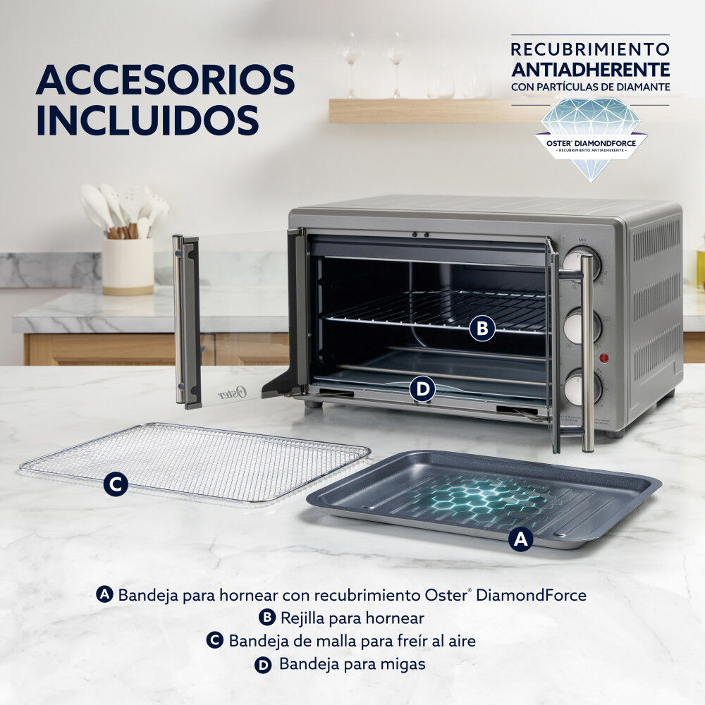 Horno Con Freidora Aire Oster 42 Lt Manual Tssttv42fdmafns image number 4.0