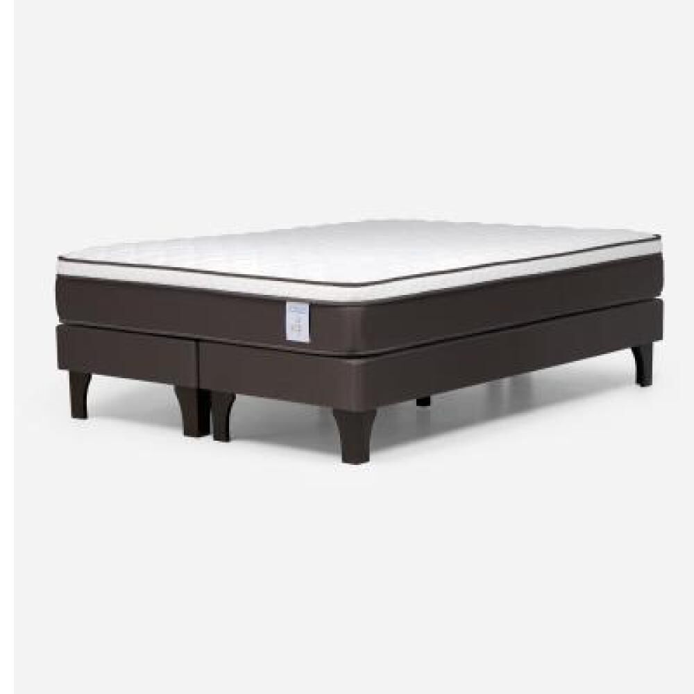 Cama Europea Rosen New Style 4 Plus / King / Base Dividida  + Set Maderas Rachel Gris image number 16.0
