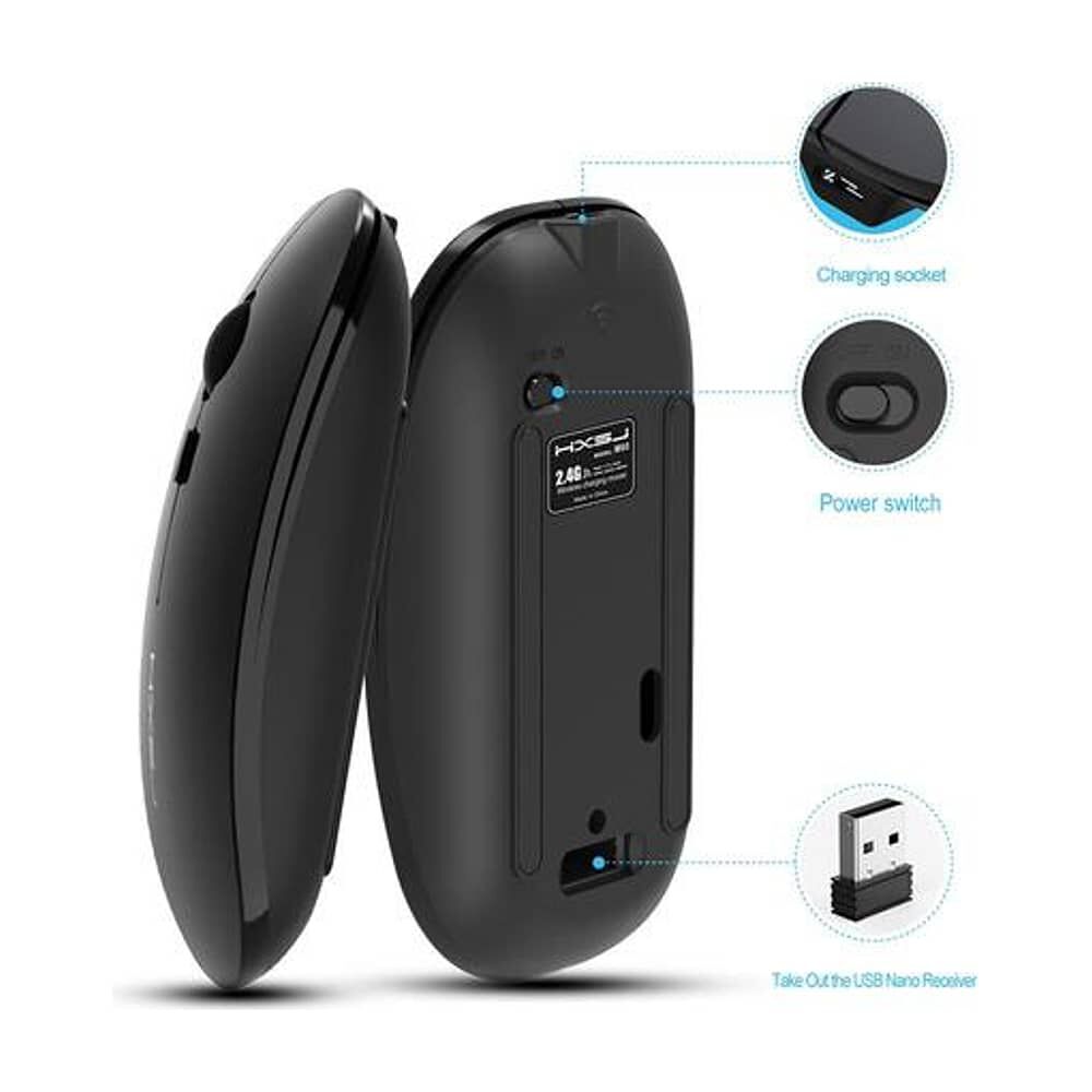 Mouse Raton Recargable Usb Silencioso Dpi Inal&aacute;mbrico 2,4ghz Y Optico Pc Notebook Bt Ergon&oacute;mico) image number 6.0