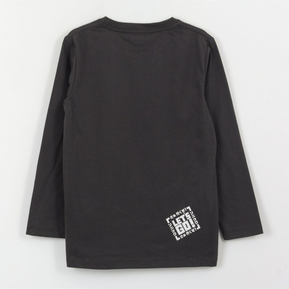 Polera Manga Larga Ni&ntilde;o Dise&ntilde;o Lineal Gris Sonic image number 1.0