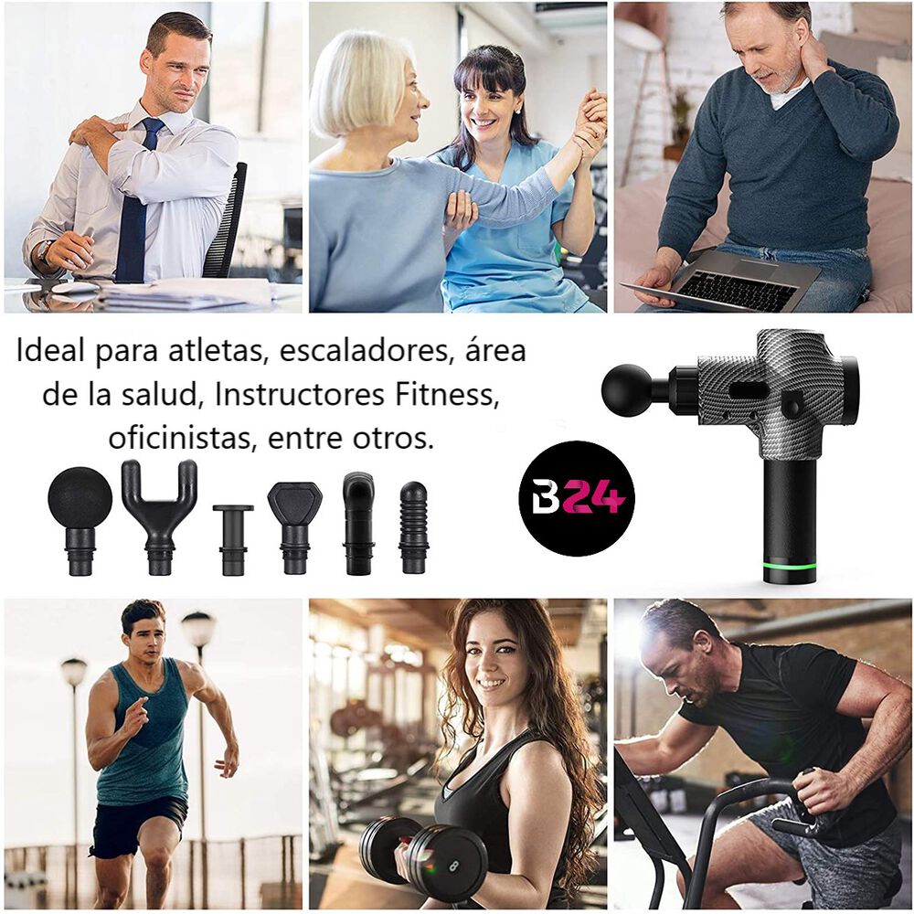 Masajeador Muscular Pistola Profesional Kine 6 Cabezal image number 4.0