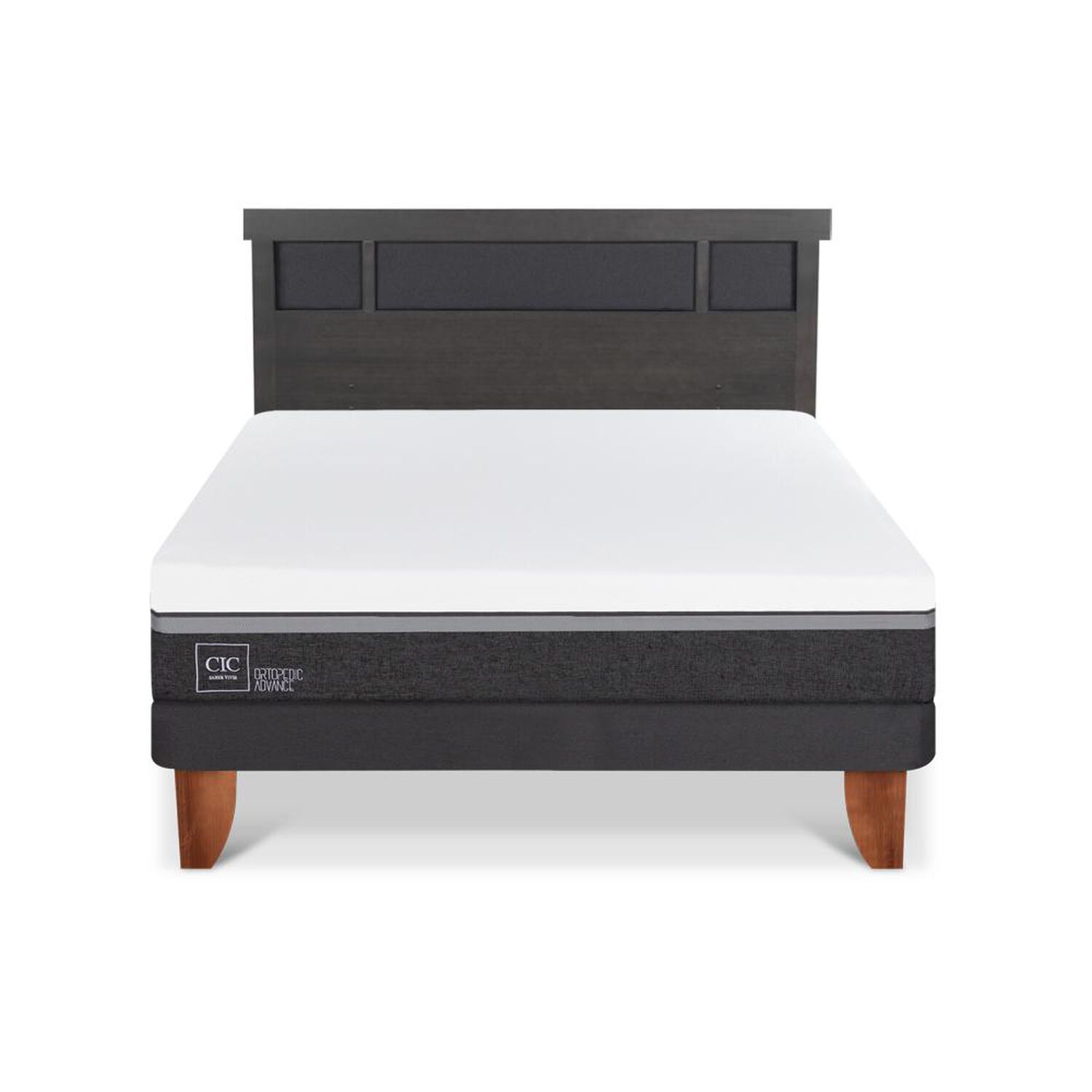 Cama Europea Cic Ortopedic Advance / 2 Plazas / Base Normal + Respaldo image number 0.0