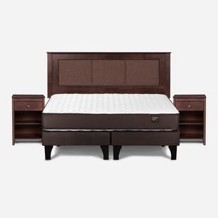 Cama Europea Rosen Ergo T / King / Base Dividida + Set De Maderas Rachel