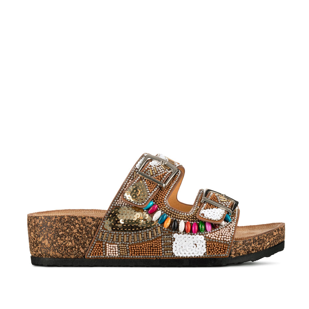 Sandalias Chalas Mujer Vintage Confort Pedrería Weide Gh136 image number 0.0