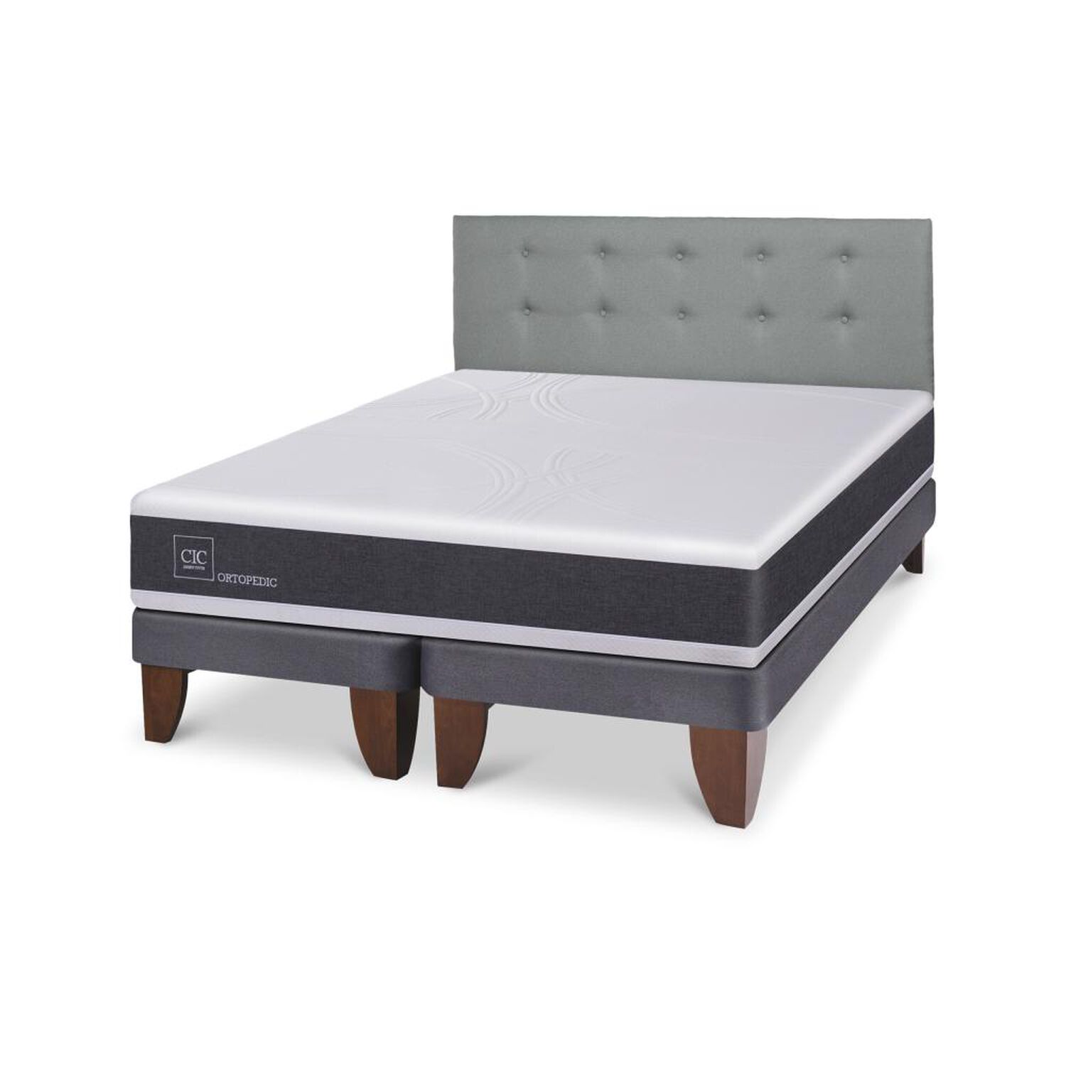 Cama Europea Cic Ortopedic / King / Base Dividida + Respaldo image number 2.0