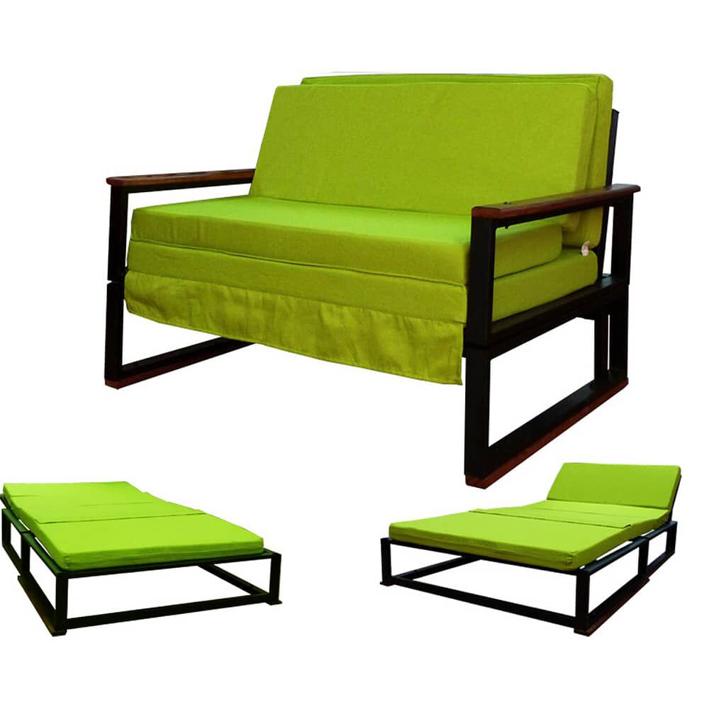 Futon Folk 1,5 Plaza "verde Pistacho" image number 1.0