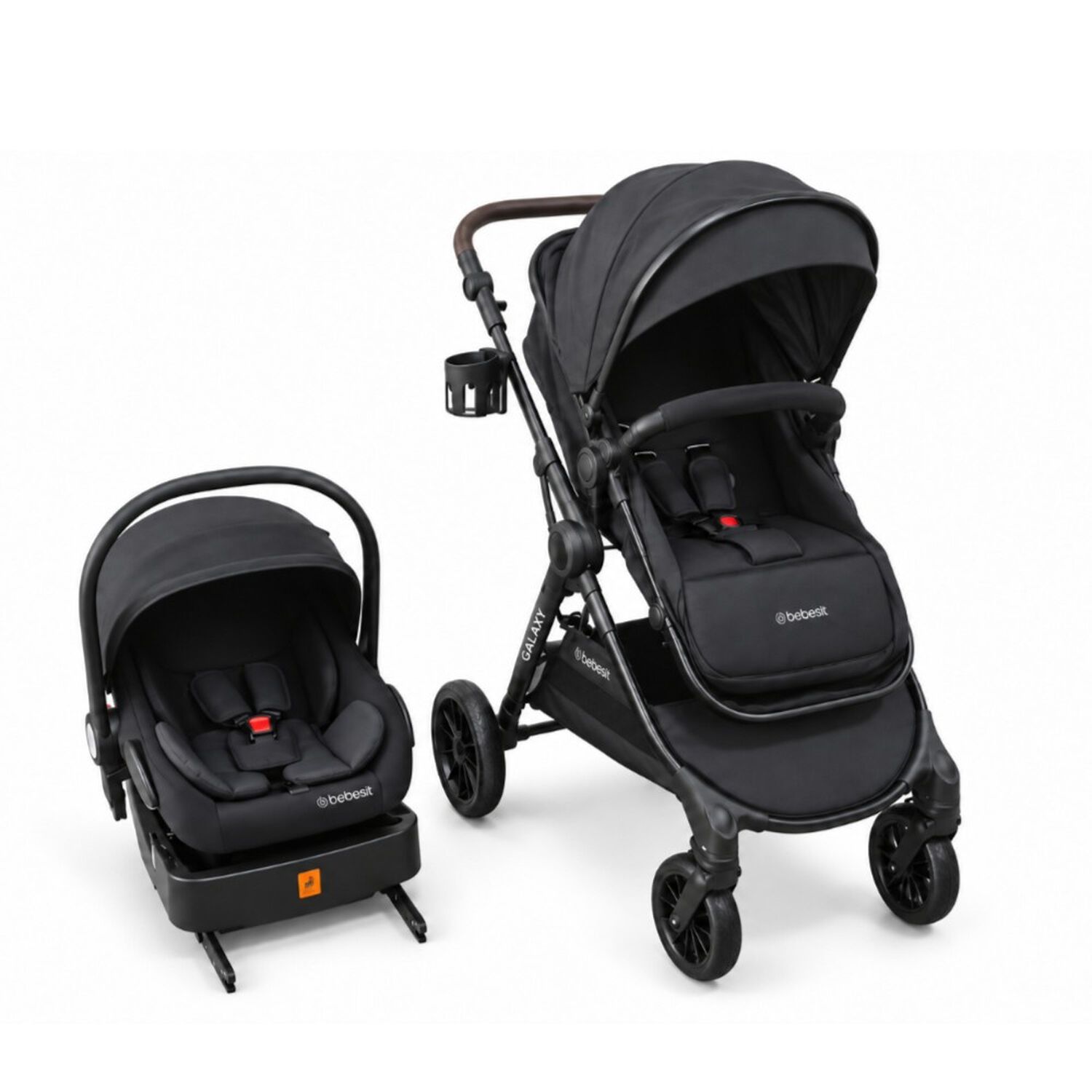 Coche Cuna Travel System Galaxy Isofix Negro image number 0.0