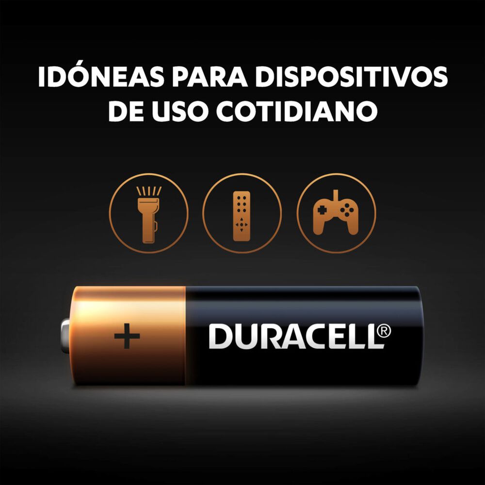 Pack 12 Pilas Duracell Aaa Alcalina De Larga Duraci&oacute;n image number 2.0