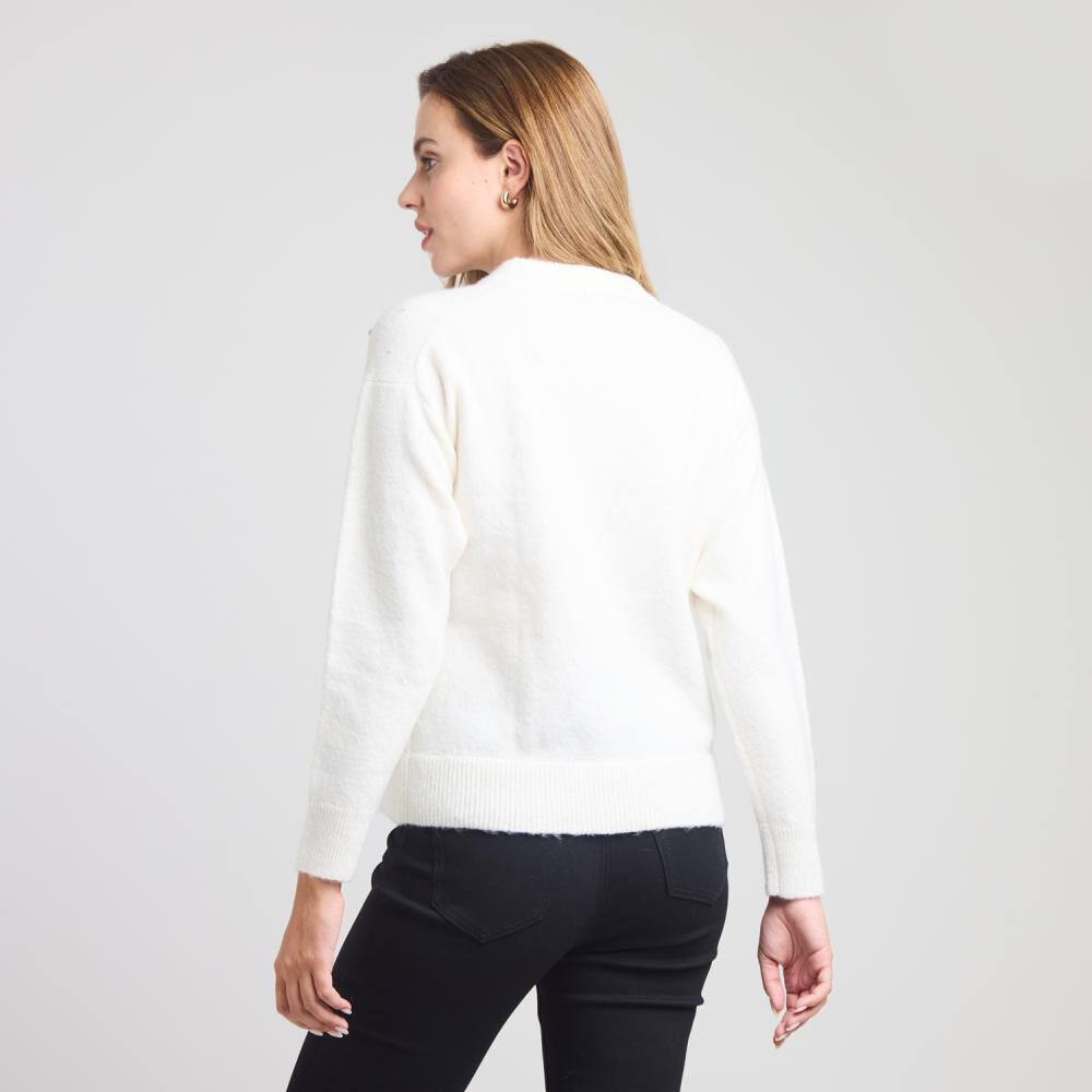 Sweater Aplicación Perlas Regular Mujer Kimera image number 3.0