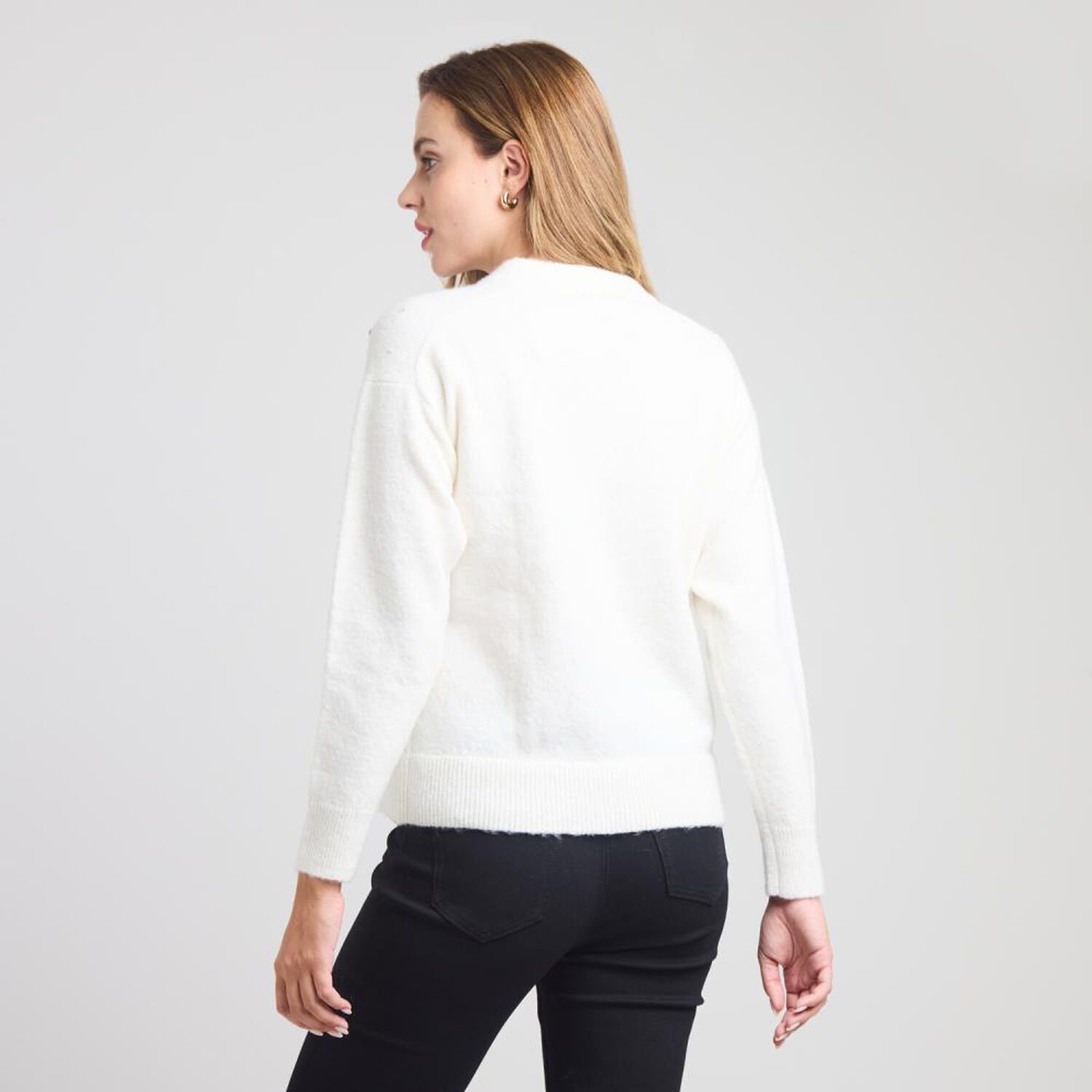 Sweater Aplicaci&oacute;n Perlas Regular Mujer Kimera image number 3.0