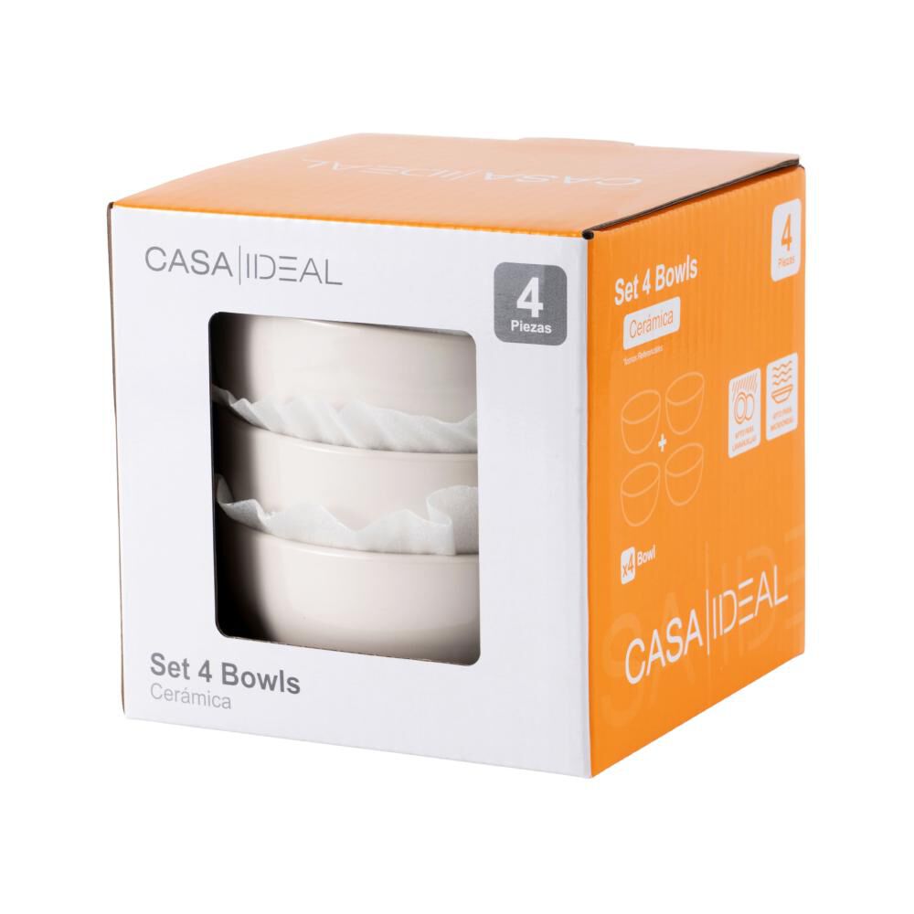 Juego De Bowls Casaideal Greige Bowl / 4 Piezas / 4 Personas image number 1.0