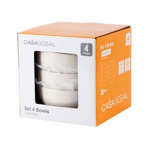 Juego De Bowls Casaideal Greige Bowl / 4 Piezas / 4 Personas