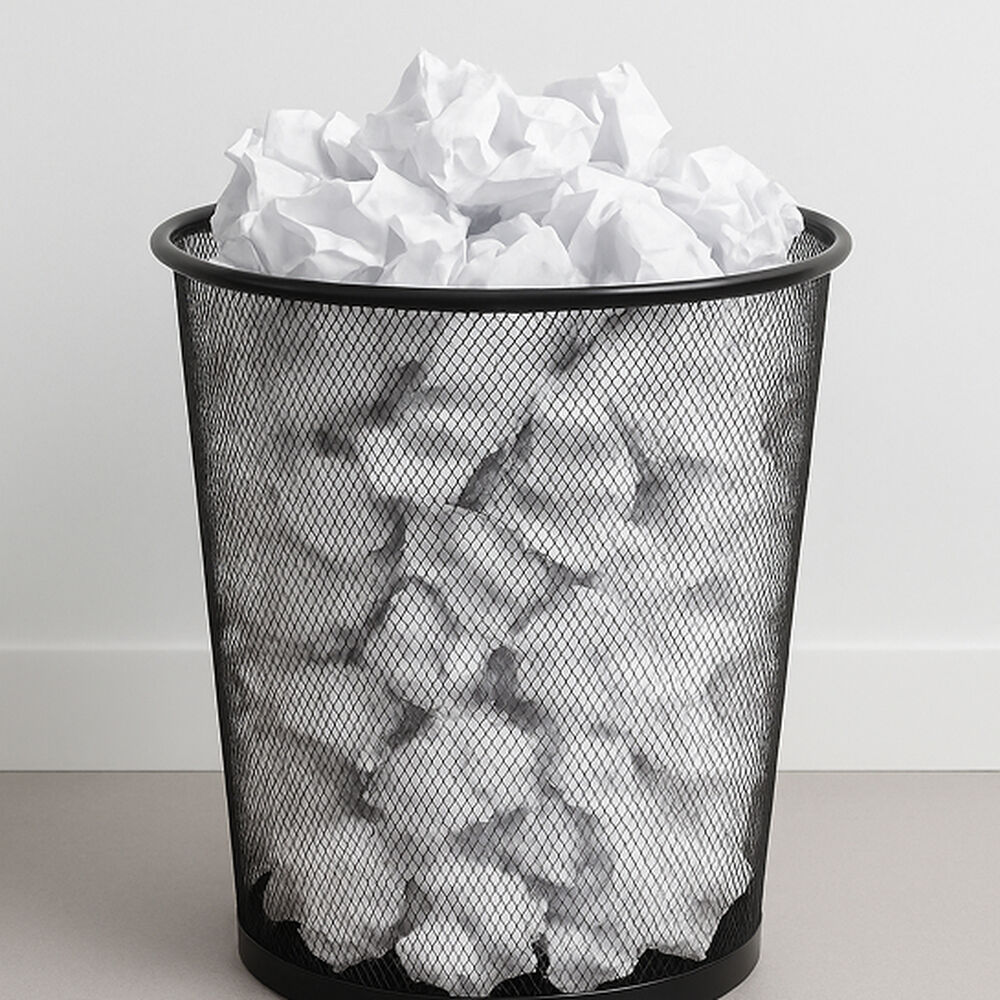 Basurero Metálico Redondo Negro | Ideal Para Home Office image number 4.0