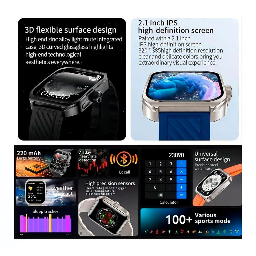 Reloj Inteligente Smartwatch Z88 Pro Nfc Pantalla 2.1 Pulgadas image number 1.0