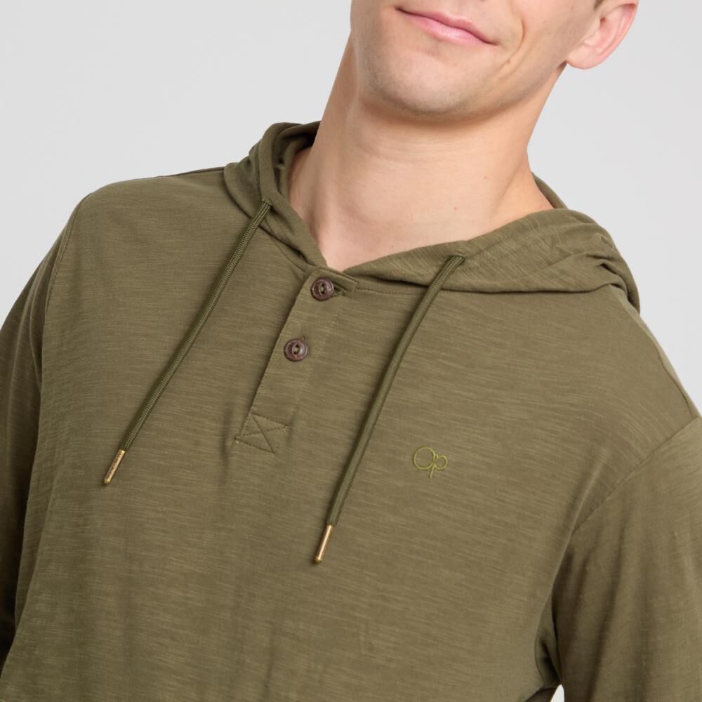 Polera Lisa Slim Manga Larga Cuello Alto Hombre Ocean Pacific image number 4.0