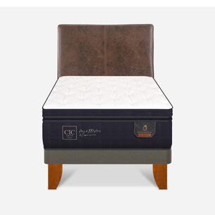 Cama Europea Cic Super Premium / 1.5 Plazas / Base Normal + Respaldo