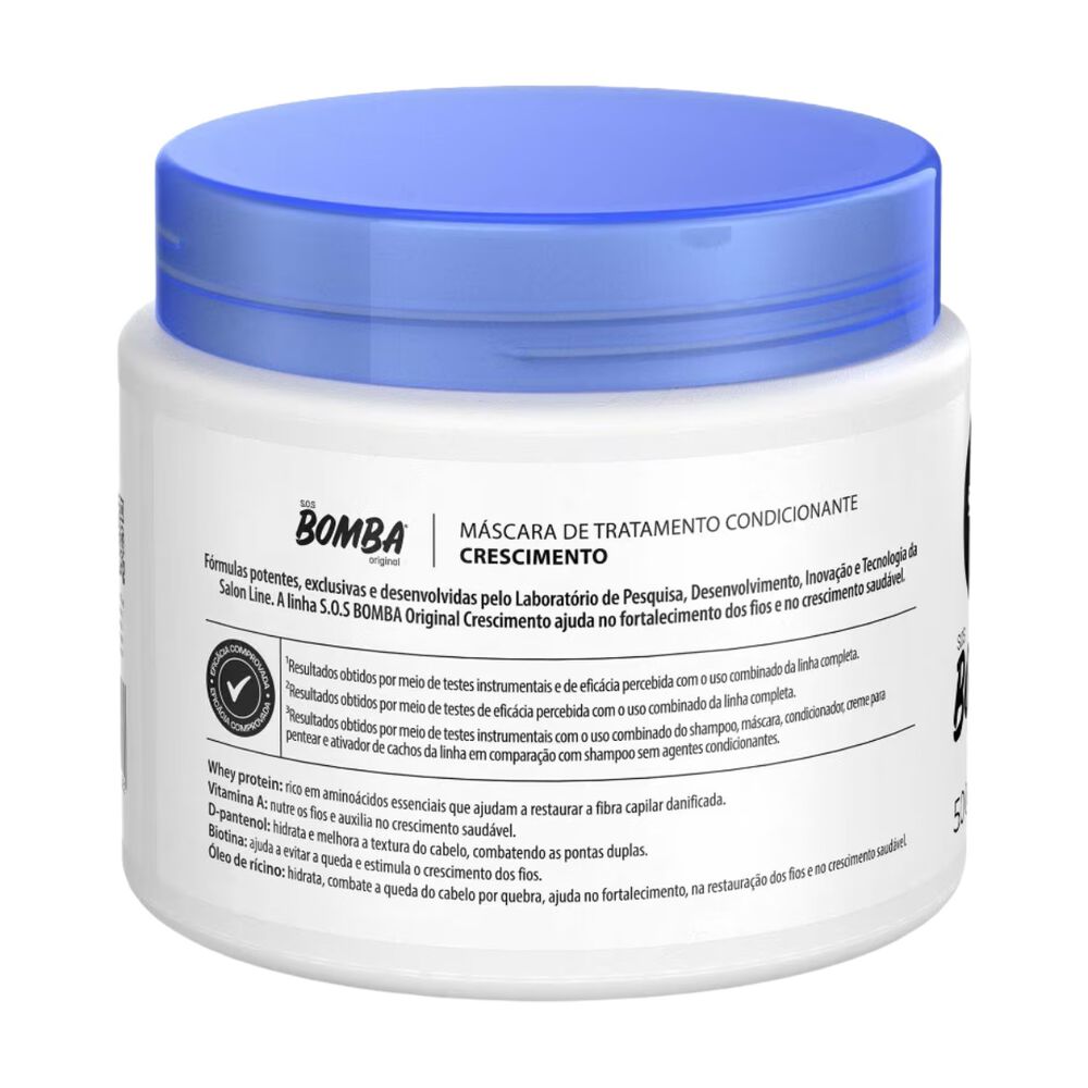Mascara Sos Bomba Original Crescimento De 500gr Salon Line image number 2.0