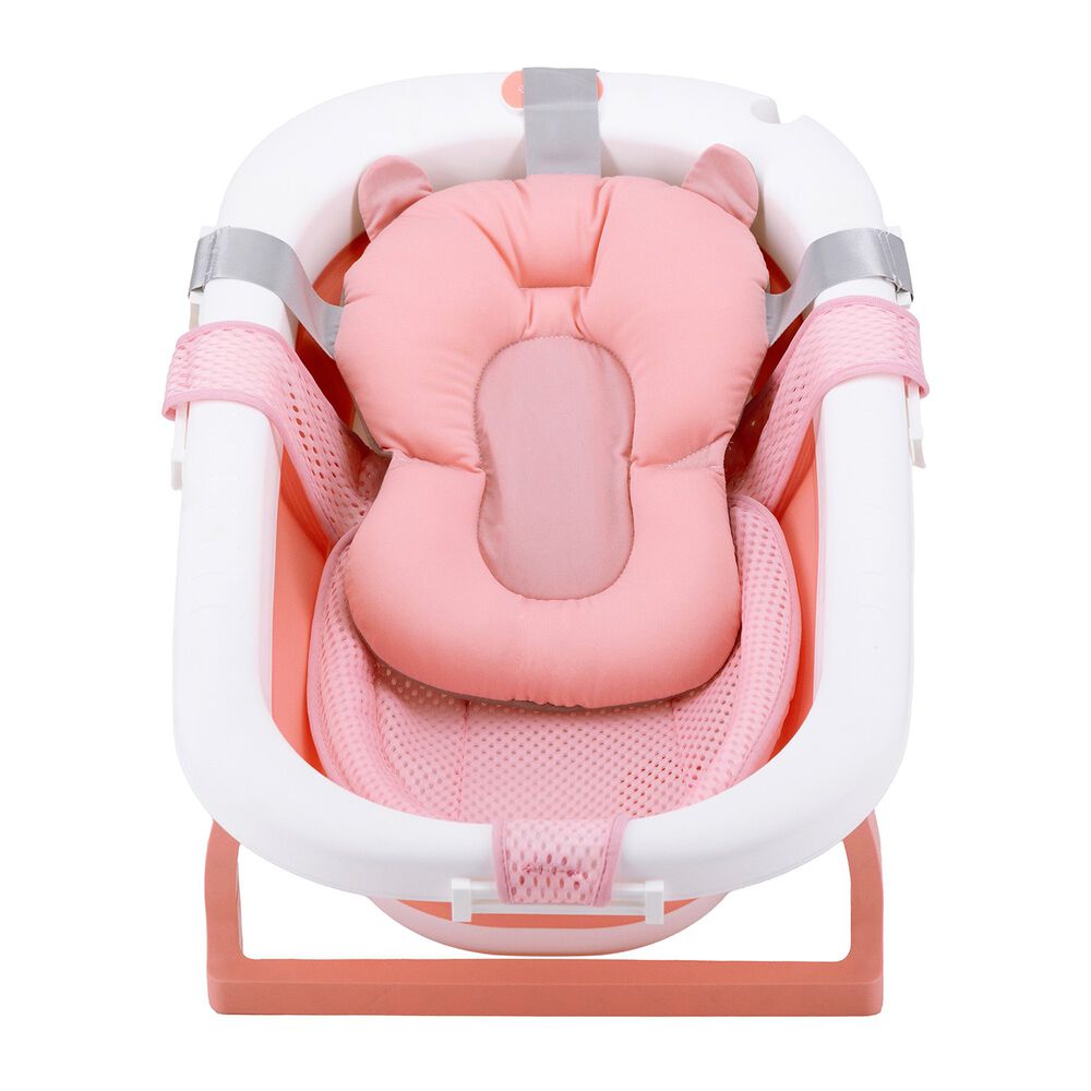 Ba&ntilde;era Plegable Bebe Con Cojin Almohada Y Reductor Rosada image number 2.0