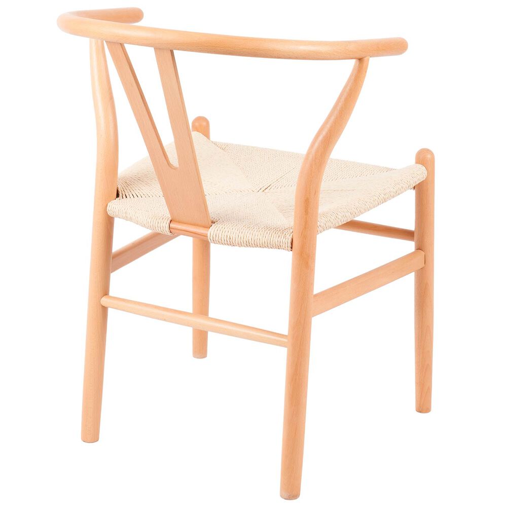 Pack 2 Sillas Comedor Novahus Wishbone Natural Beige image number 6.0