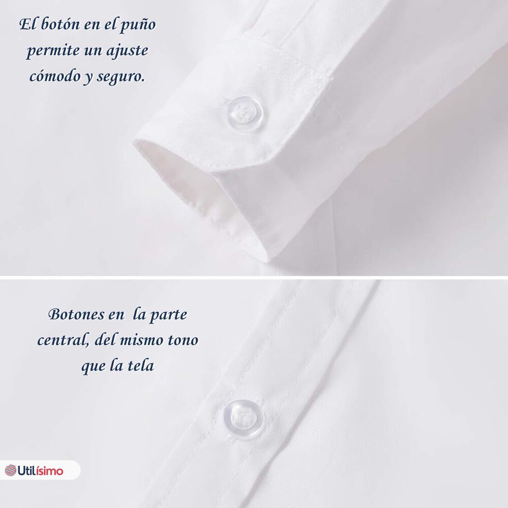 Pack 3 Camisas Escolares Blanca Manga Larga Colegio Para Ni&ntilde;os Y Juvenil image number 5.0