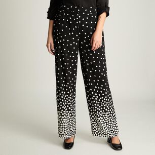 Pantalón Tiro Alto Palazzo Elástico En Cintura Mujer Lorenzo Di Pontti