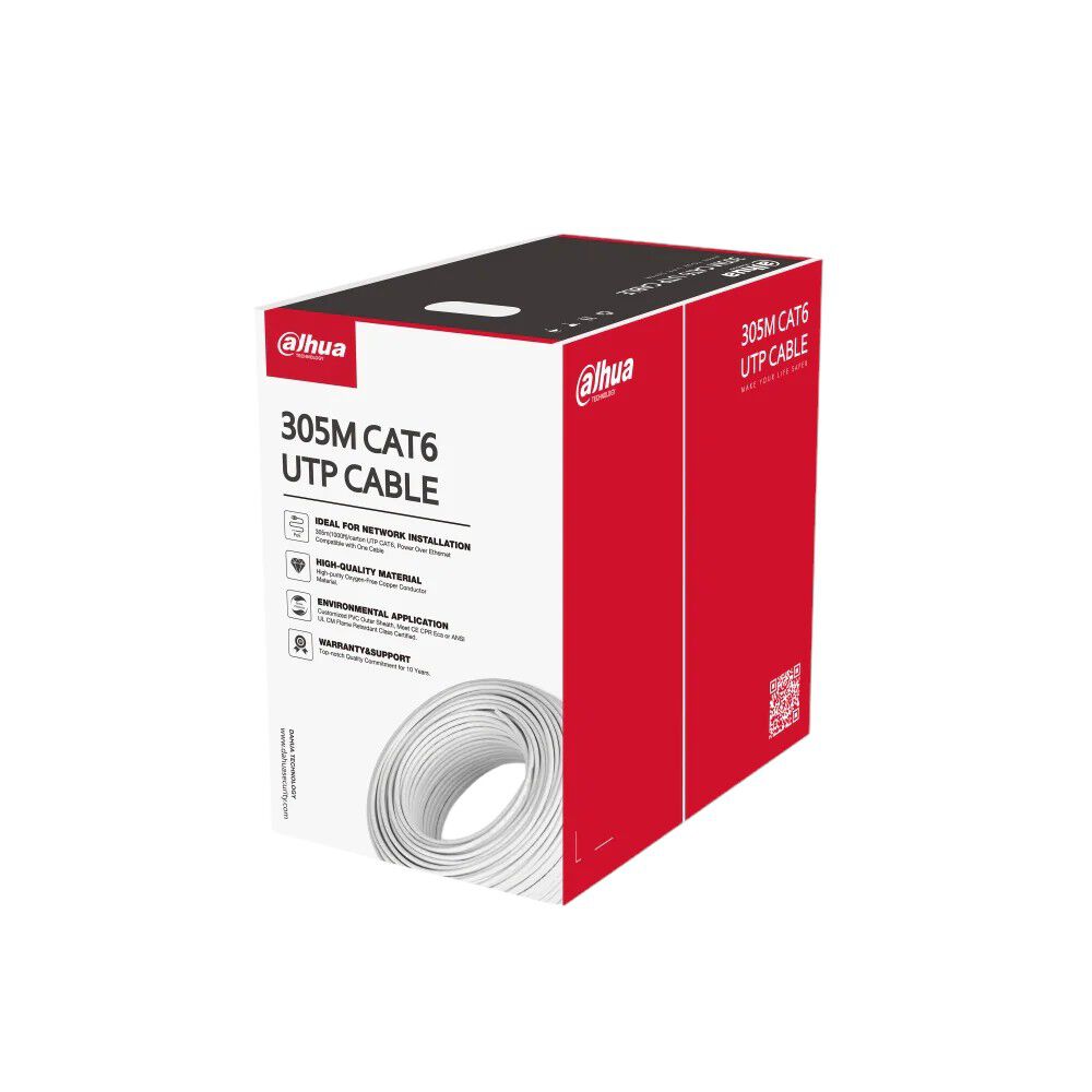 Cable Utp Dahua Cat6 305 Metros 100% Cobre Color Blanco image number 0.0