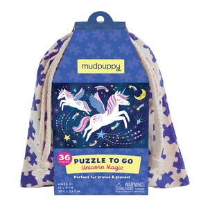 Puzzle 36pcs En Bolso Unicornios Mágicos Mudpuppy