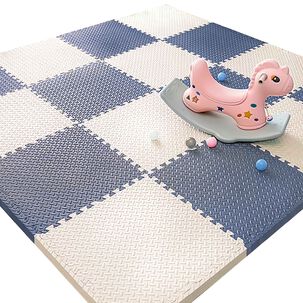 Piso De Goma Eva Beb&eacute; Alfombra Debebe 10mm 60x60cm Set X8