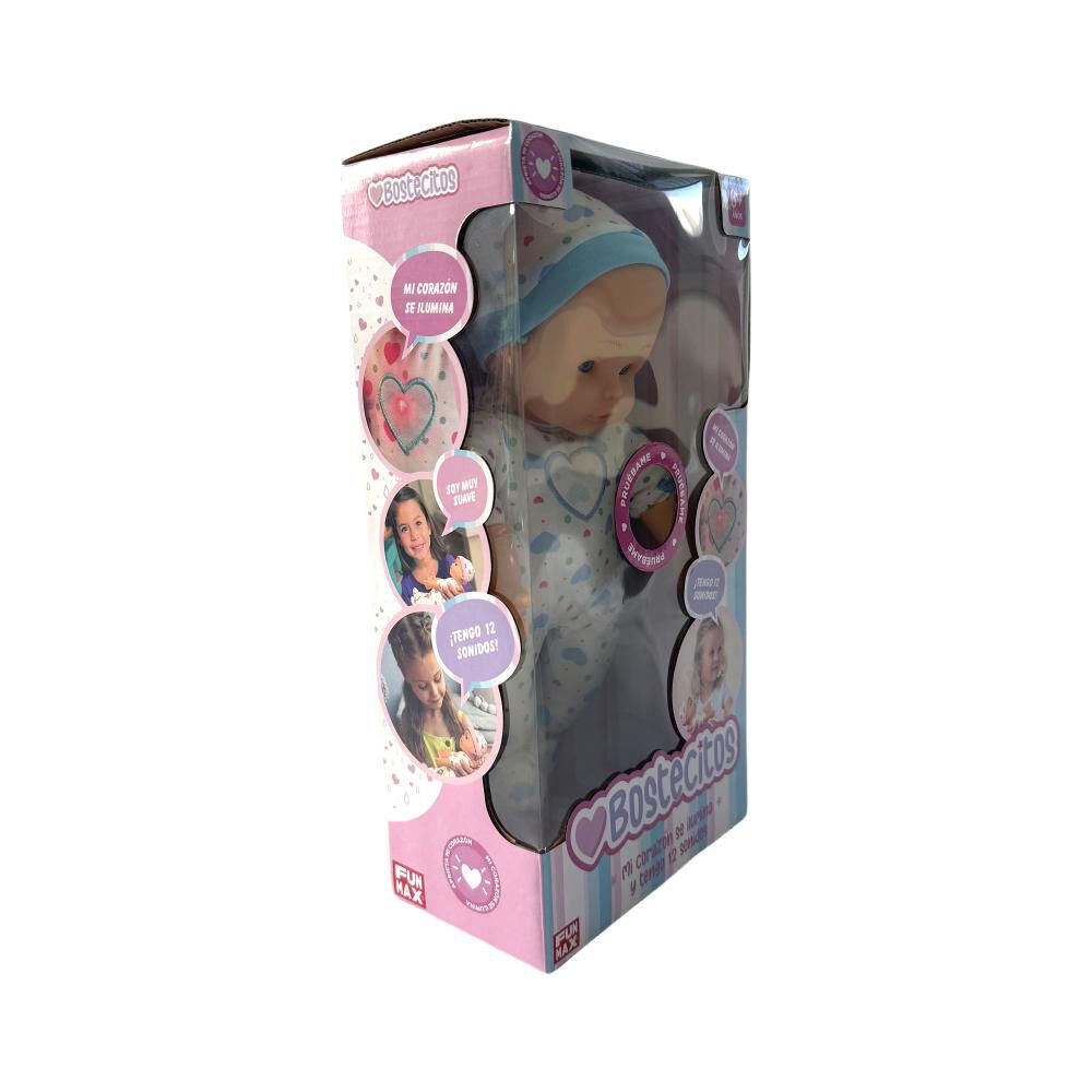 Muñeca Baby Doll Bostecitos Cuerpo Blando 12" Corazón, 12 Sonidos Ass image number 1.0