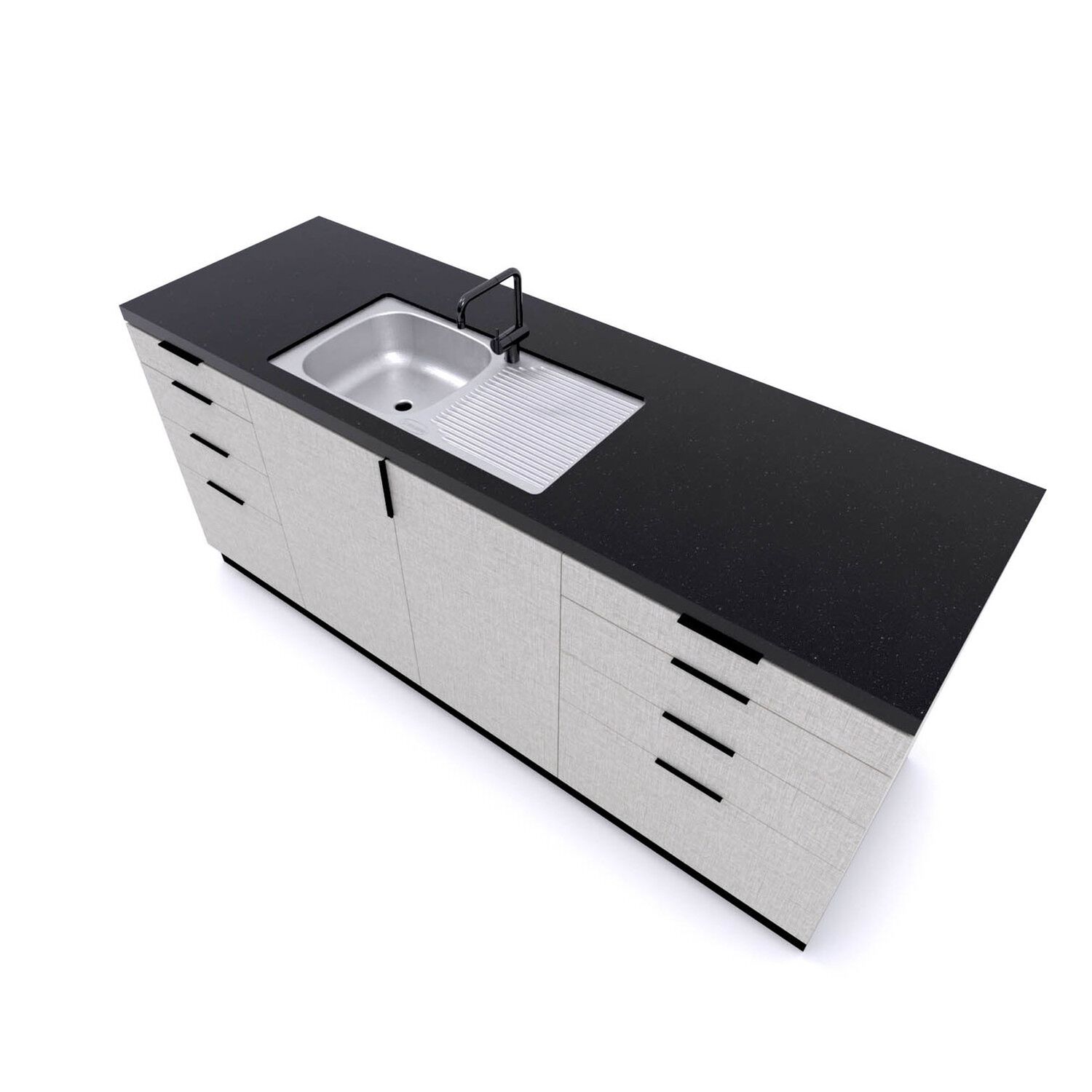 Lavaplatos Empotrado 800x435 C/ Rebalse Monoblock Derecho image number 2.0