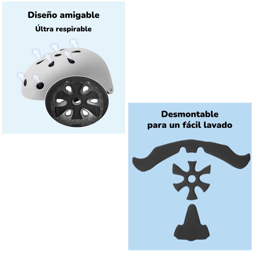Casco Infantil Bicicleta Regulable Fantasy Blanco Lubabycas image number 7.0