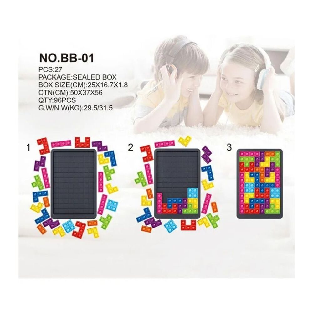 Juego De 27 Bloques De Buliding Pop It Bubble Tetris image number 3.0