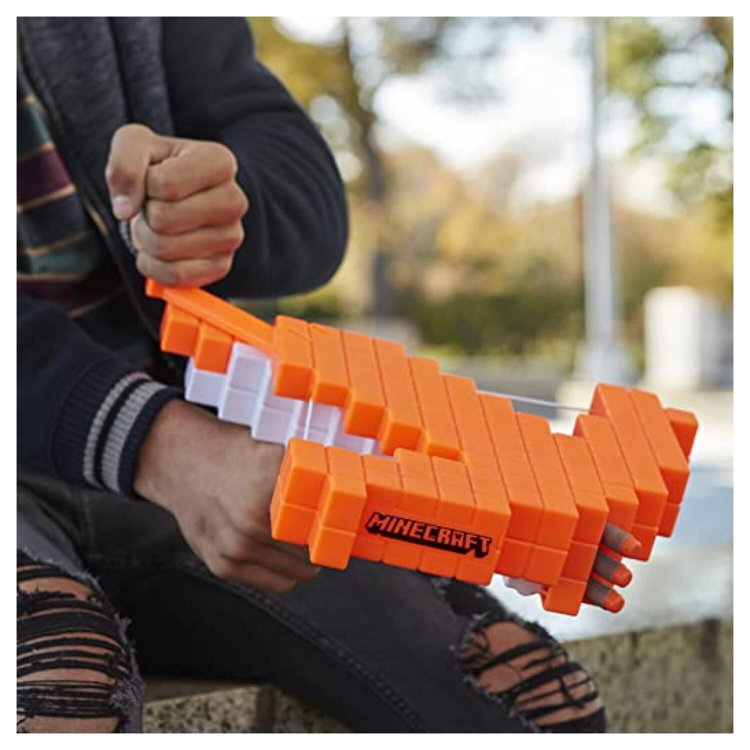 Juguete Nerf Minecraft Ballesta Pillagers Naranja Hasbro image number 2.0
