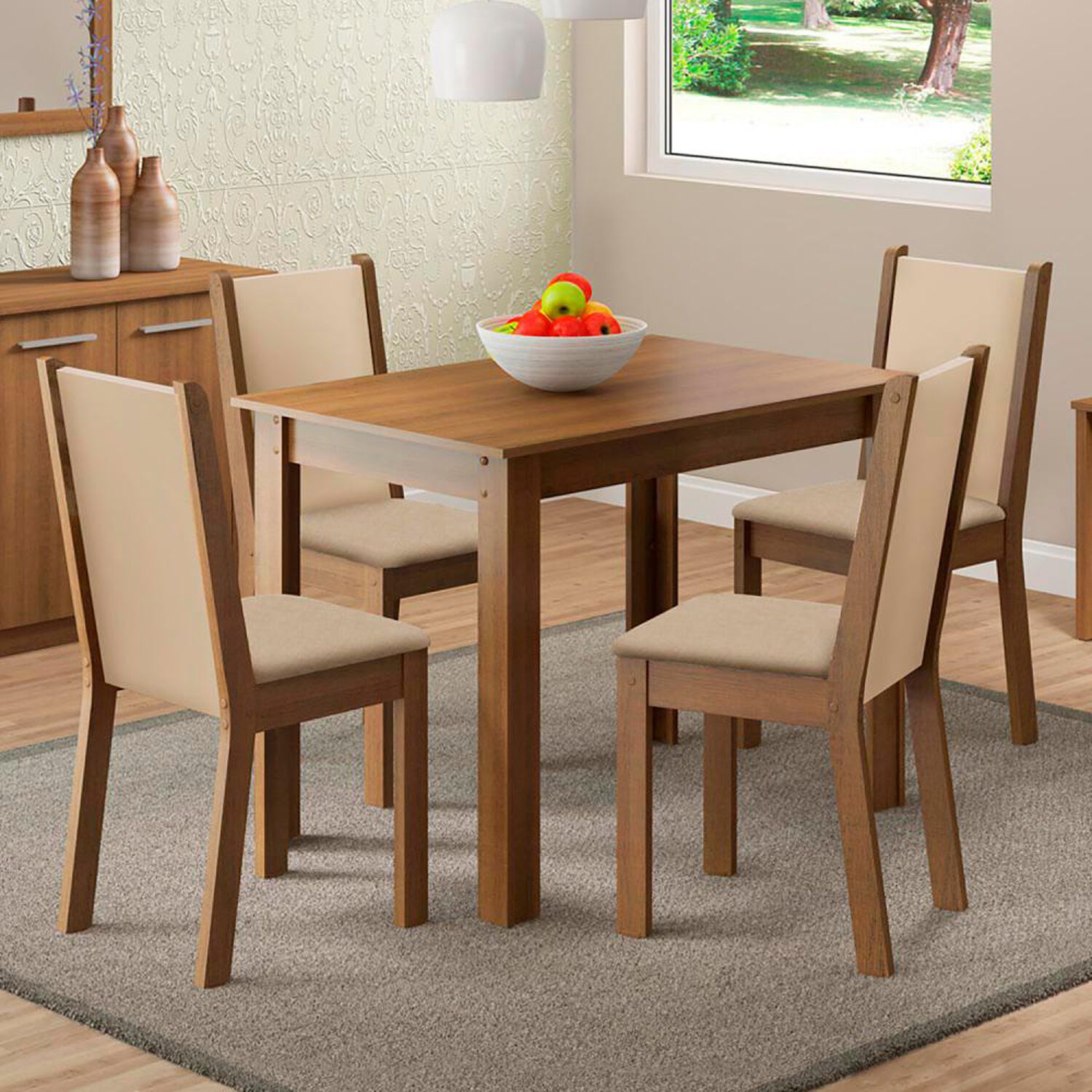 Juego De Comedor Vekkahome Luna / 4 Sillas image number 3.0