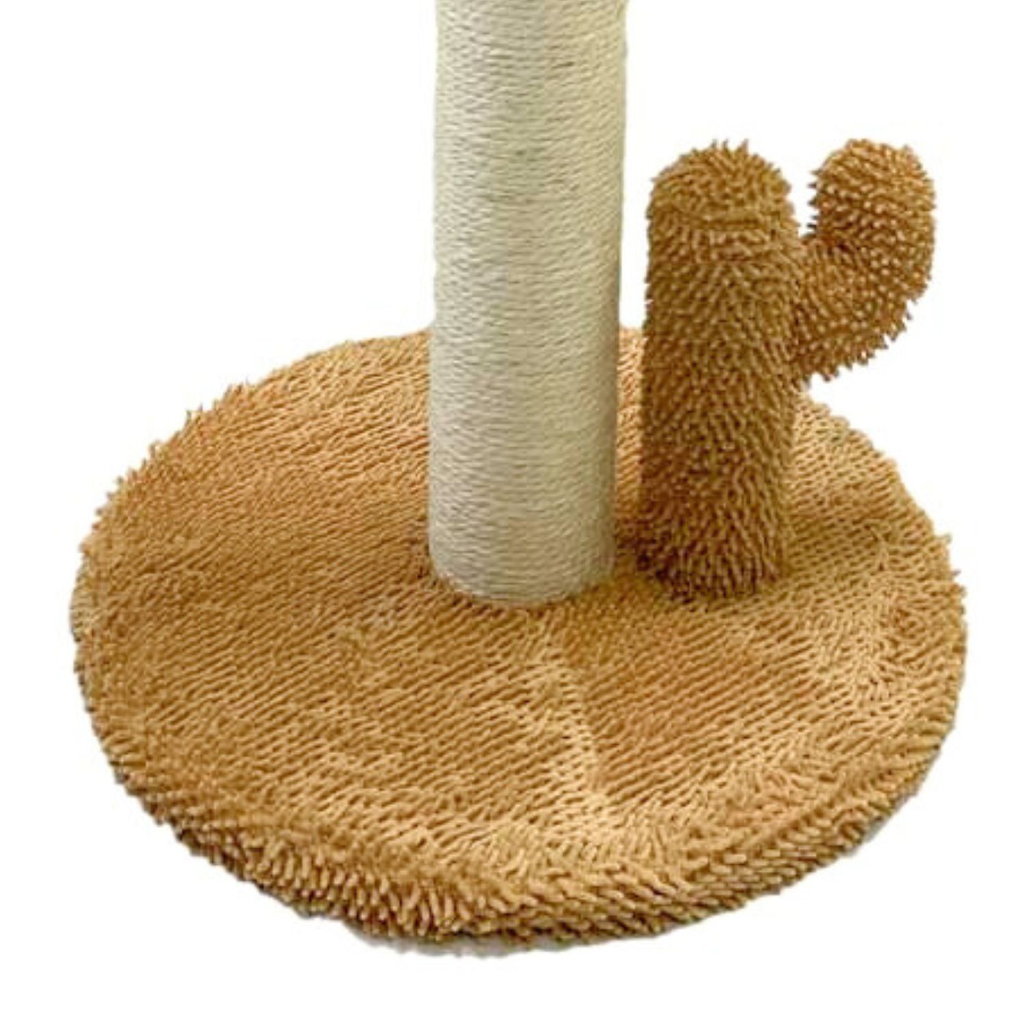 Rascador Torre Escalador Para Gatos Forma Cactus Beige image number 2.0