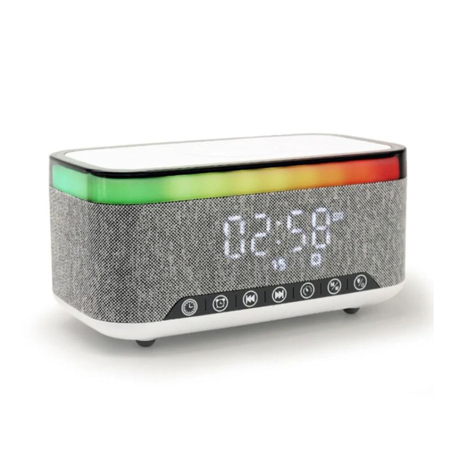 Parlante Bluetooth Multifunci&oacute;n Port&aacute;til 15w Reloj Cargador image number 0.0