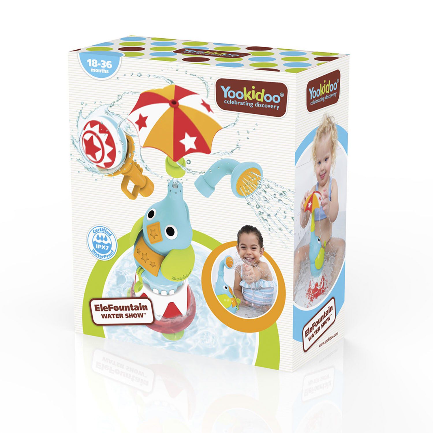 Juego De Ba&ntilde;o Circo Elefante Beb&eacute; Ni&ntilde;o Ni&ntilde;a Tina Yookidoo image number 5.0