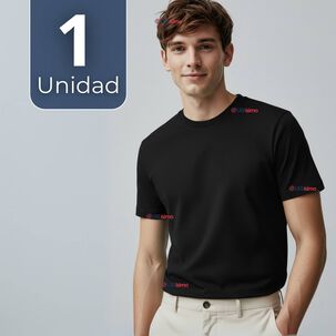 Polera Camiseta 100% Algodón Premium Manga Corta Básico Negro Hombre Polera Camiseta 100% Algodón Premium Manga Corta Básico Negro Hombre