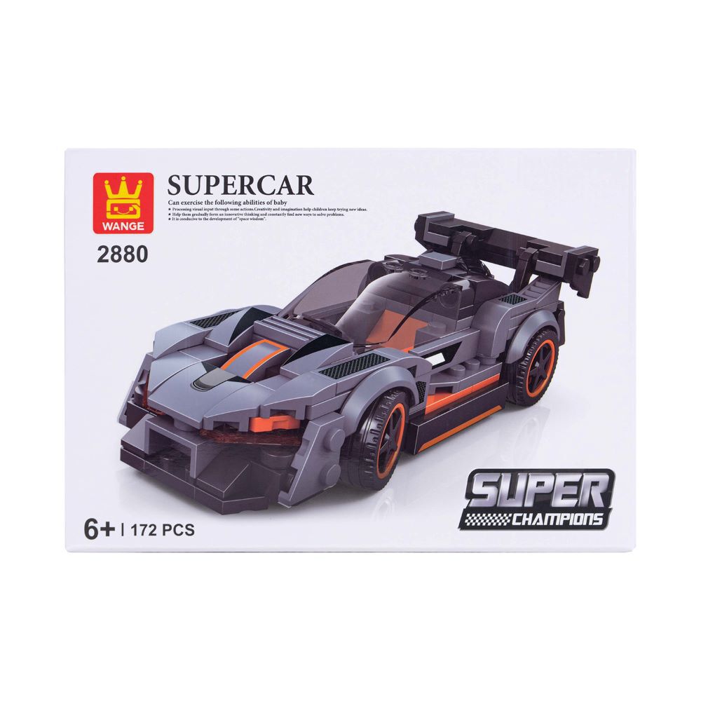 S&uacute;per Auto Deportivo Negro Armable image number 1.0